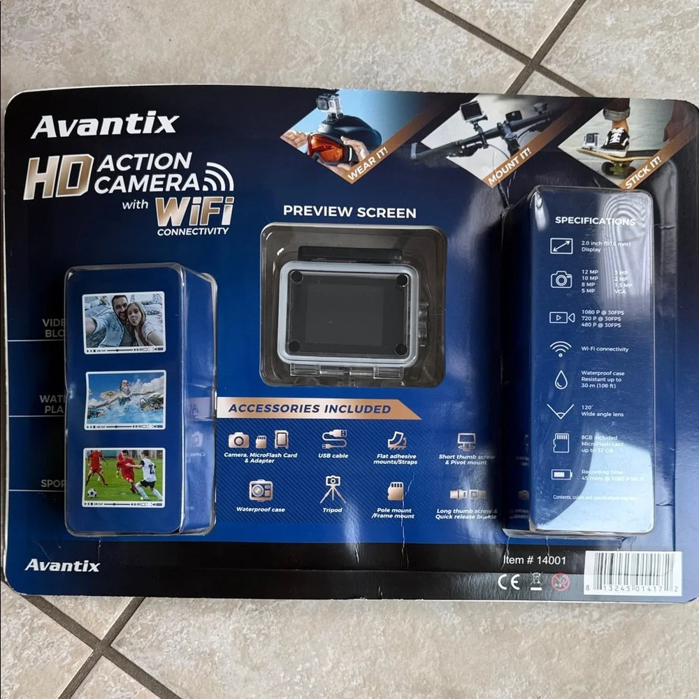 AvantiX HD Action Camera - Black